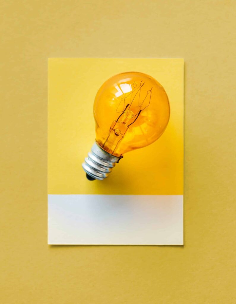 yellow lightbulb