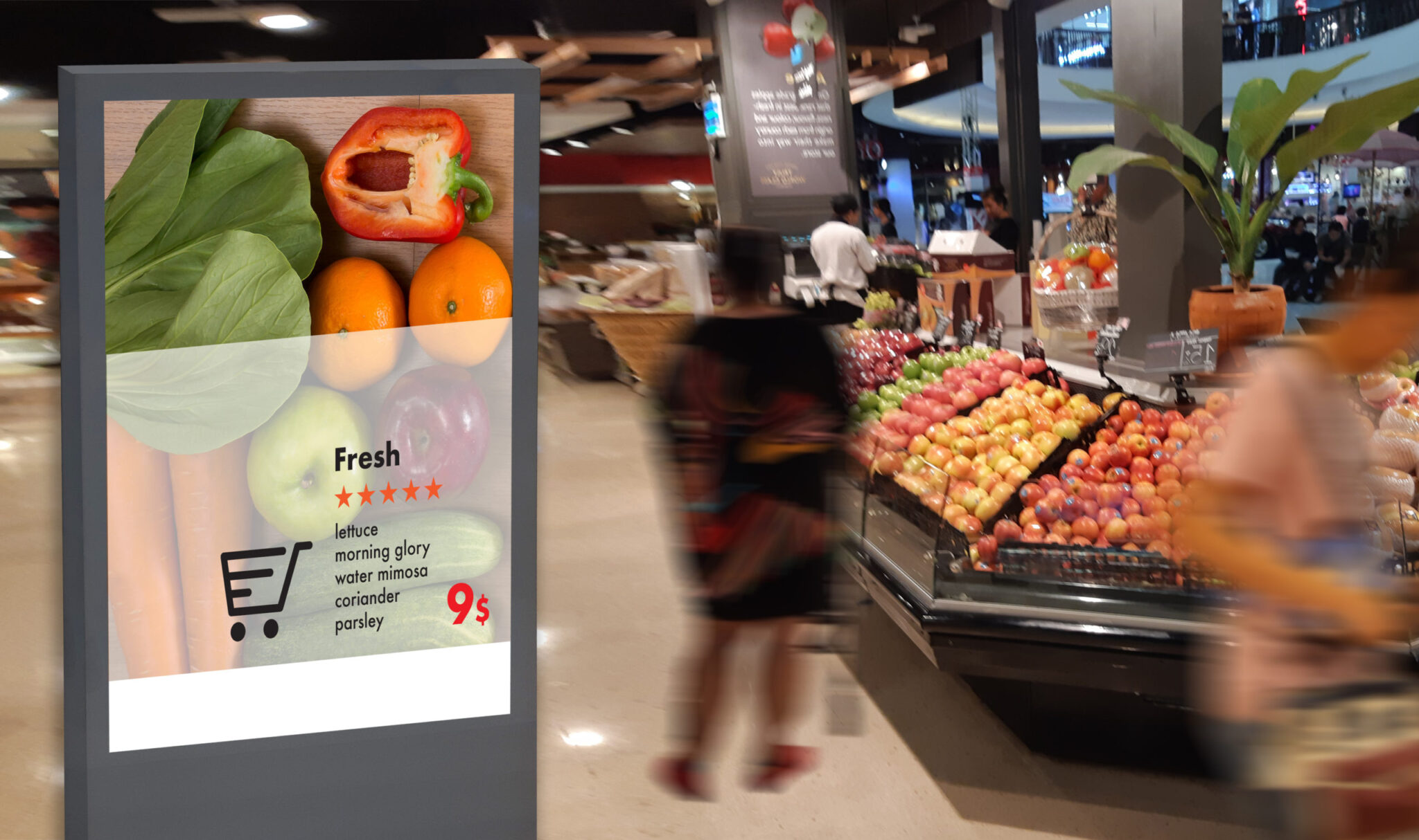 digital display Intelligent Digital monitor Interactive artificial intelligence digital advertisement Signage