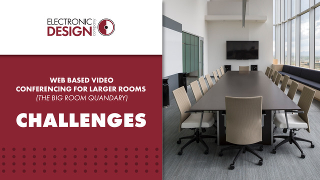 Web Based Video Conferencing for Larger Rooms  (The Big Room Quandary): Challenges