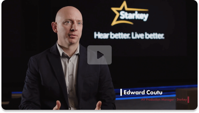 Video frame preview for Starkey testimonial video